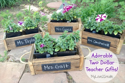 How to Make Chalkboard Planter Boxes