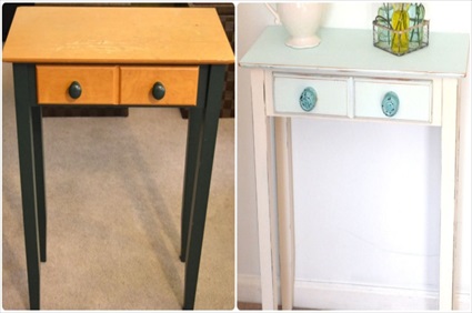 An Easy Side Table Makeover with Paint