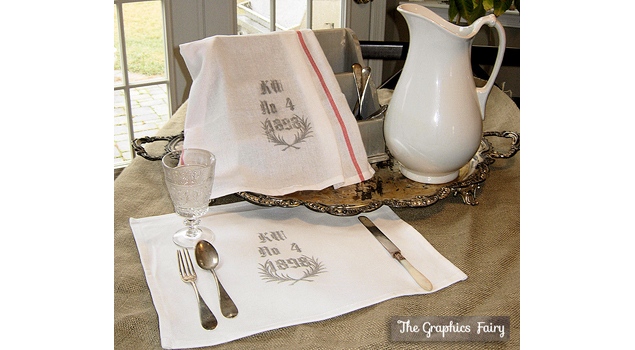 How to Create Your Own Graphic Vintage Tea Towels