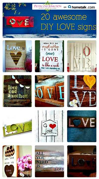 20 Awesome DIY LOVE Signs