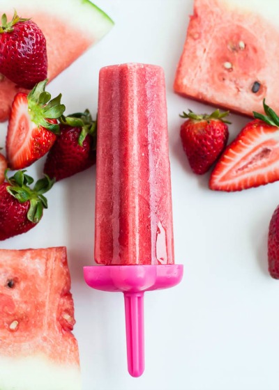 Two Summer Recipes: Watermelon Strawberry Spa Pops & Cucumber Basil Spa Pops