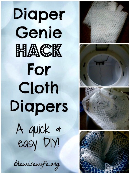 Diaper Genie Hack for Cloth Diapers