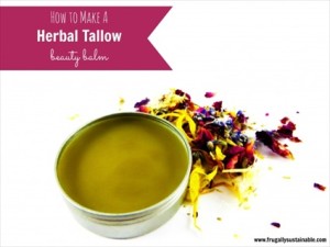 http://frugallysustainable.com/2013/07/how-to-make-a-herbal-tallow-beauty-balm-excellent-for-the-treatment-of-eczema-wrinkles-and-extremely-dry-skin/