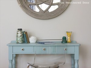 A Beachy Writing Table (Makeover)