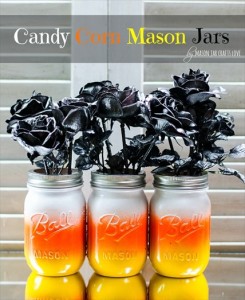 How to Make Candy Corn Mason Jars