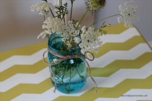 How to Paint A Chevron Table