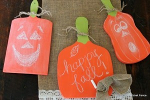 How to Make Chalkboard/Cutting Board Pumpkins