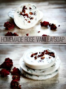 homemade rose vanilla soap