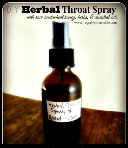 DIY Herbal Sore Throat Spray With Raw Buckwheat Honey, Herbs, and Essential Oils