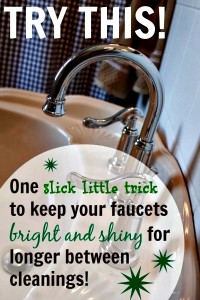 keep faucets shiny tip