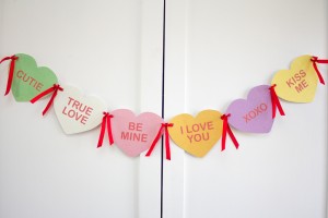 DIY Valentine Conversation Heart Banner